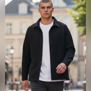 Vintage Oakley Dark Charcoal Fleece Button Down Shirt Jacket Mens Size M